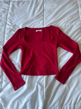 Sincerely Jules Red Square Neck Top